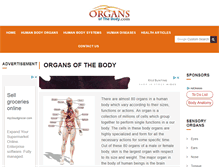 Tablet Screenshot of organsofthebody.com